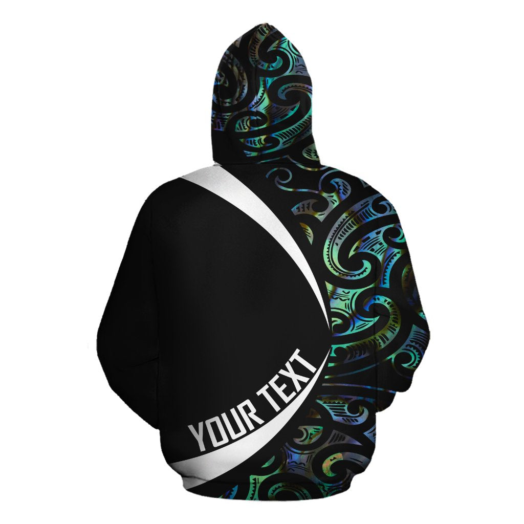 Maori Manaia Paua Shell Hoodie Customized Circle Style