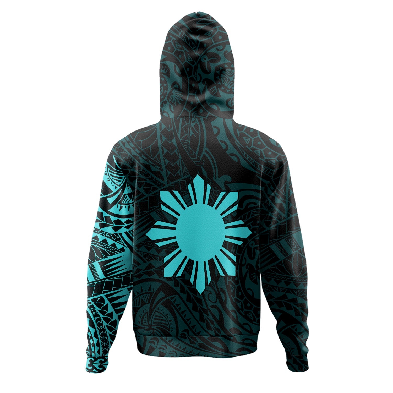 Philippines Polynesian Tattoo Style Hoodie Multicolor