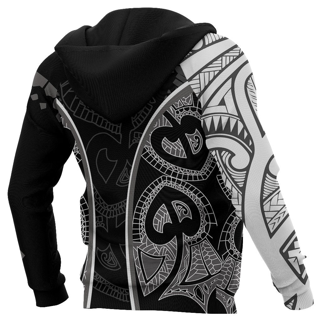 Maori Ta Moko Tattoo Zip Hoodie, Rugby Full Zip Hoodie