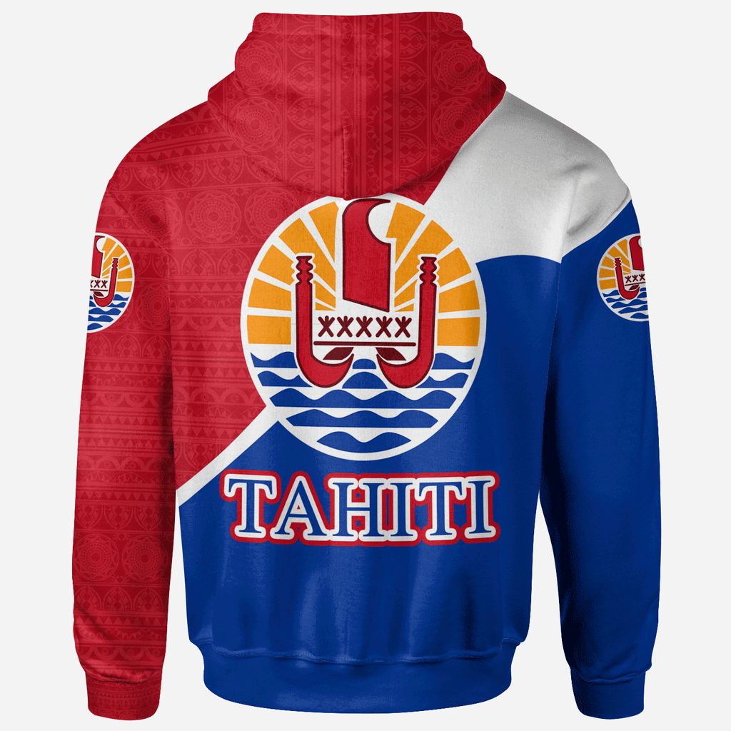 Tahiti French Polynesia All Over Hoodie Split Style