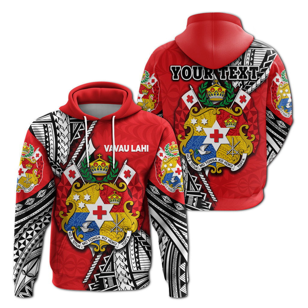 (VAVAU LAHI) Tonga Rugby Hoodie Polynesian Style Pinwheel Custom Back