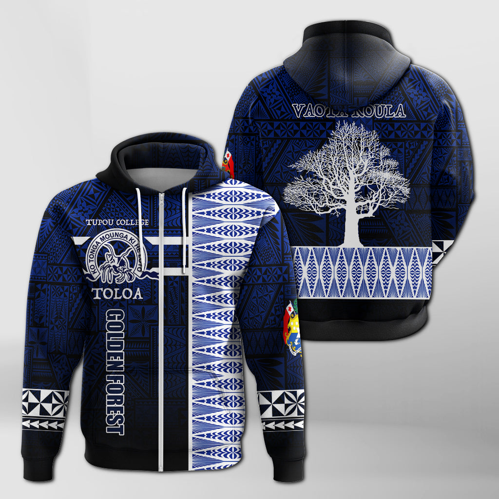 Tonga Tupou College Vaota Koula Zip up Hoodie LT7