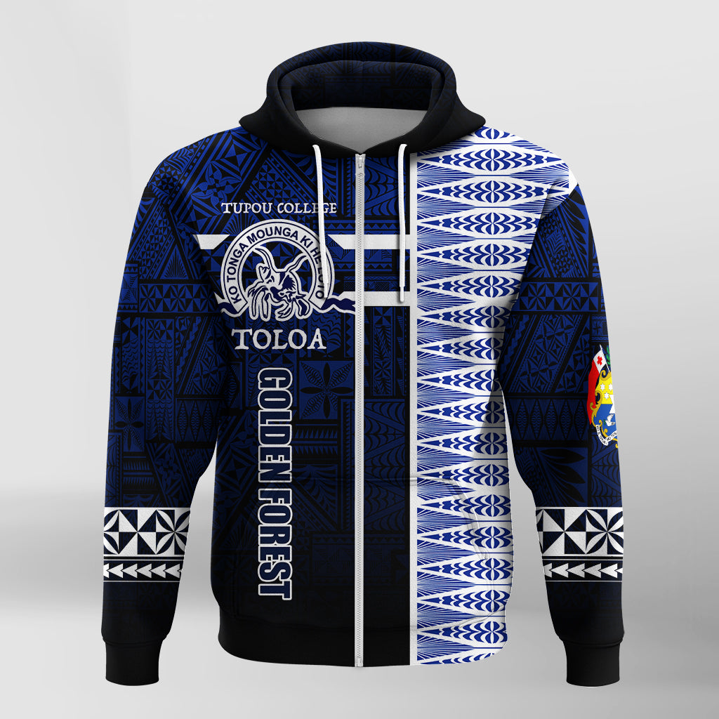 Tonga Tupou College Vaota Koula Zip up Hoodie LT7