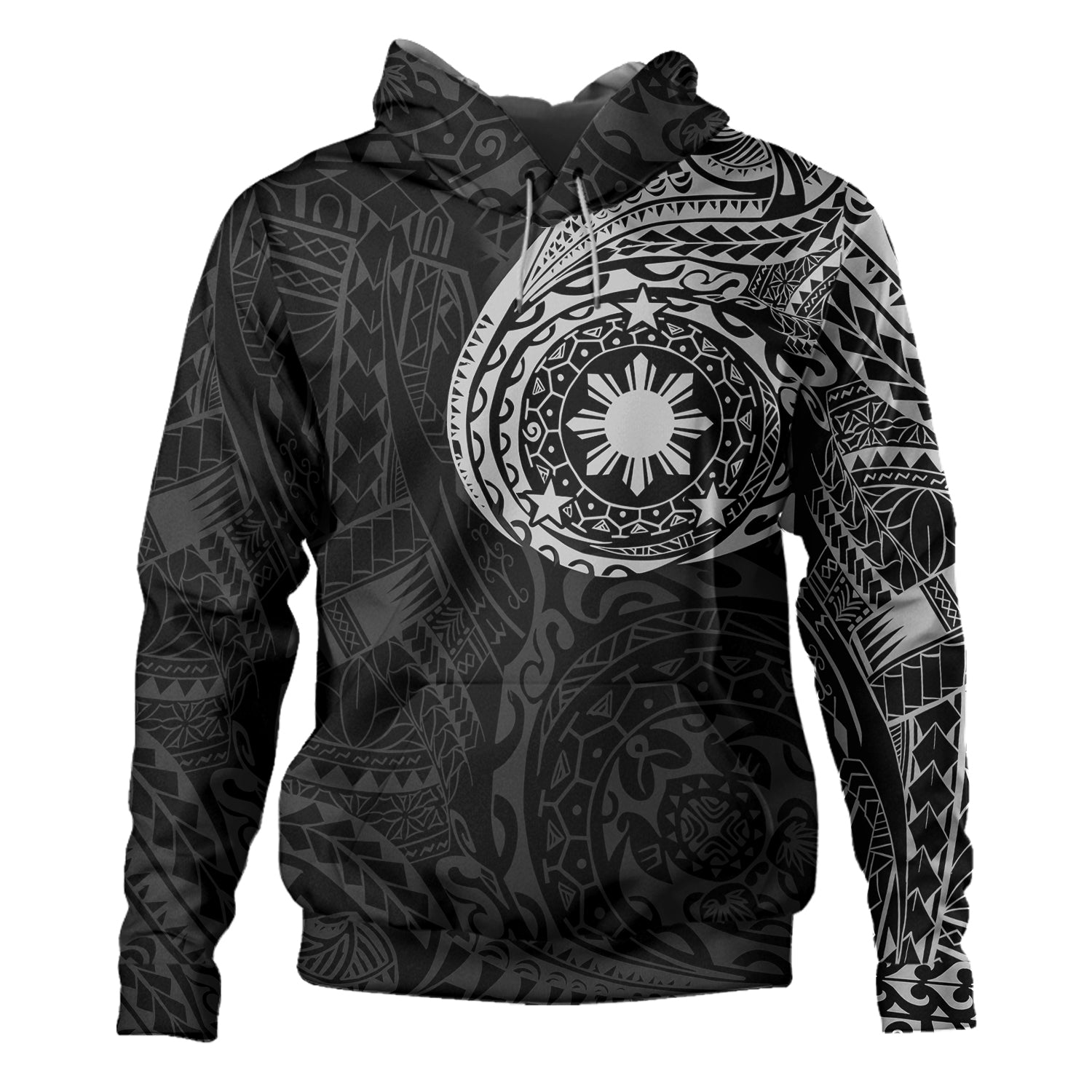 Philippines Polynesian Tattoo Style Hoodie Multicolor
