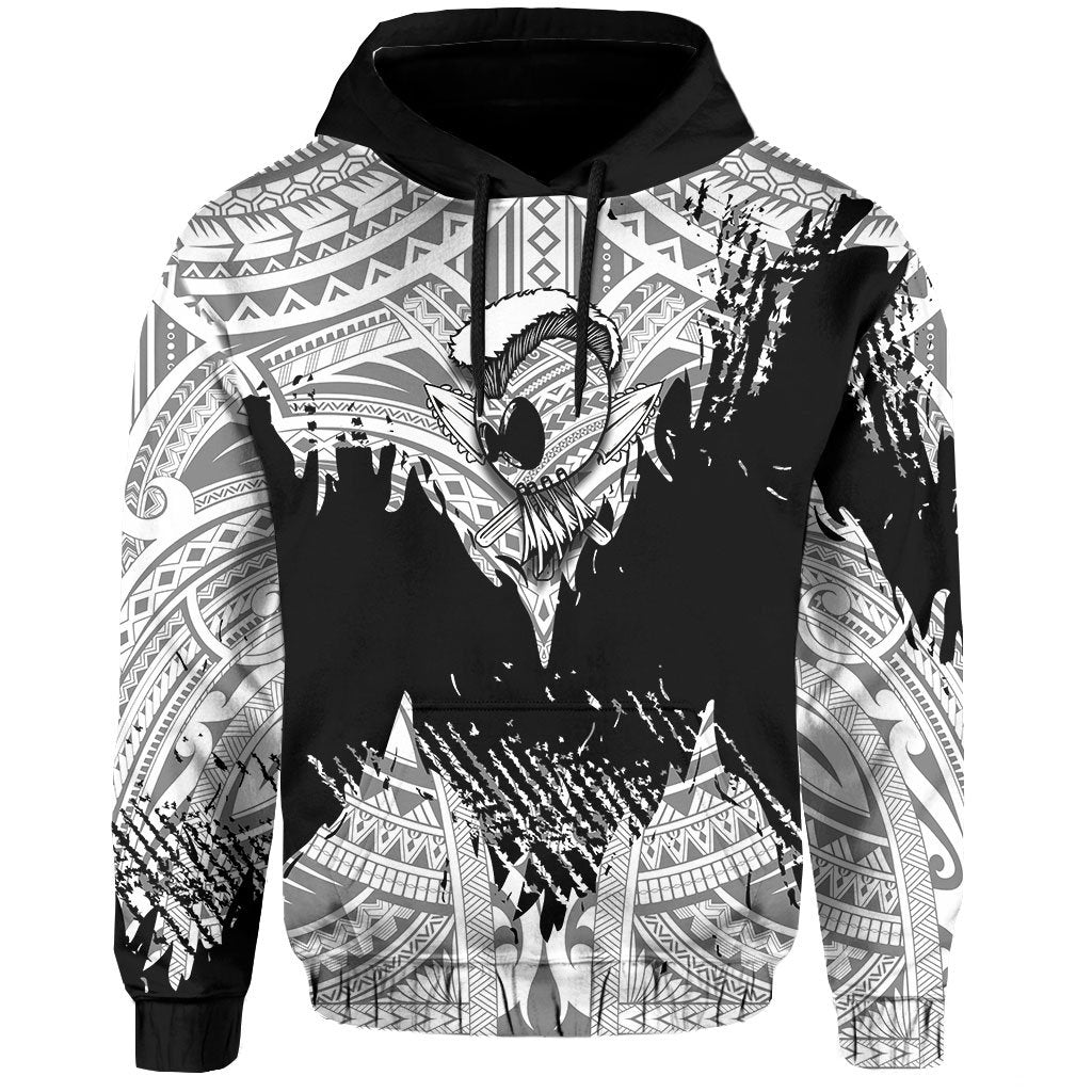 Hawaii Polynesian Hoodie Warrior Ikaika Benjamin Style White