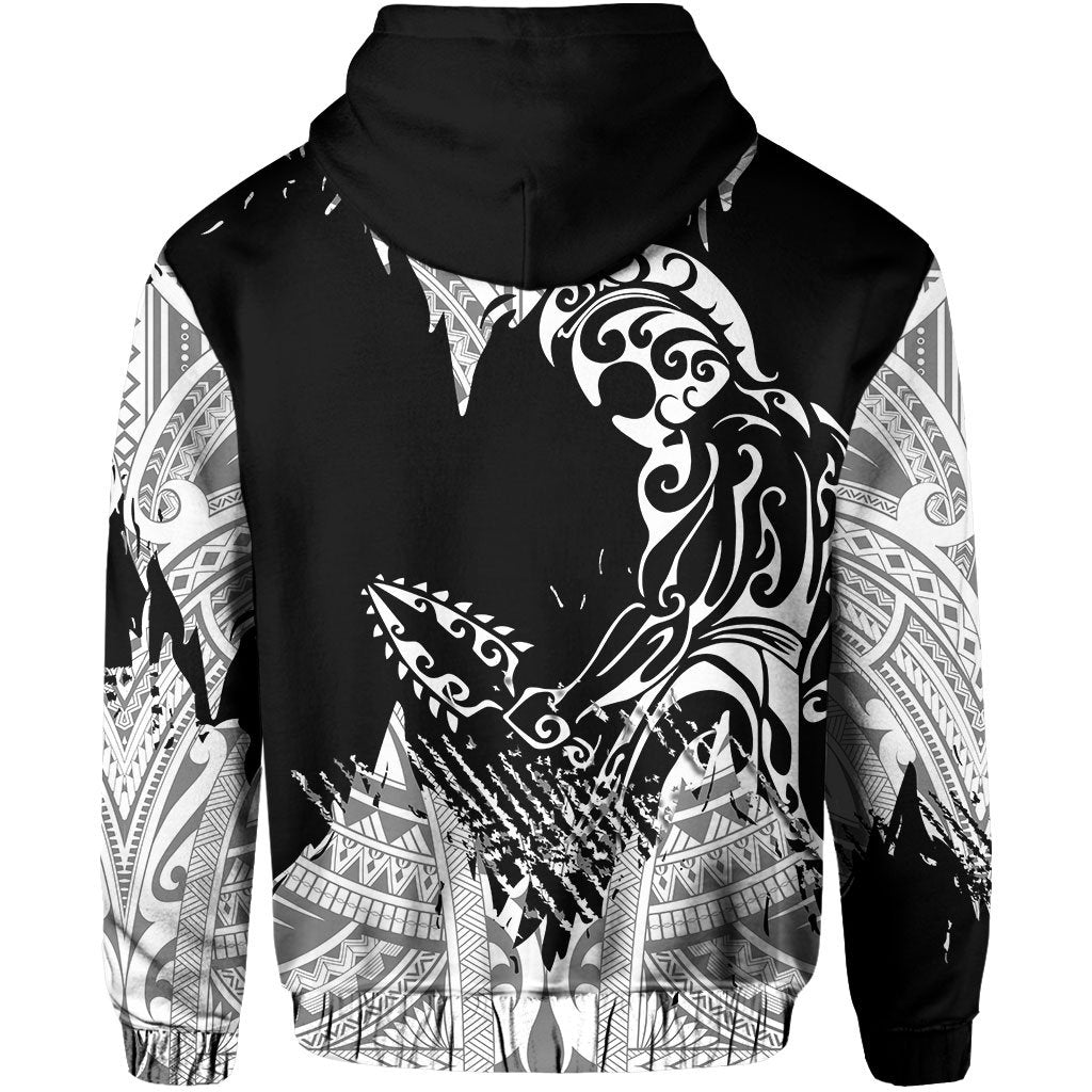 Hawaii Polynesian Hoodie Warrior Ikaika Benjamin Style White