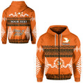 Custom Tailulu College Zip Hoodie Tonga Pattern Class Year and Your Text LT13
