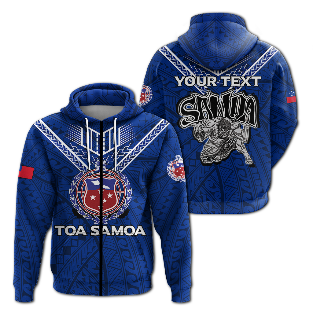 Custom Toa Samoa Rugby Hoodie Samoan Warrior Pride LT12