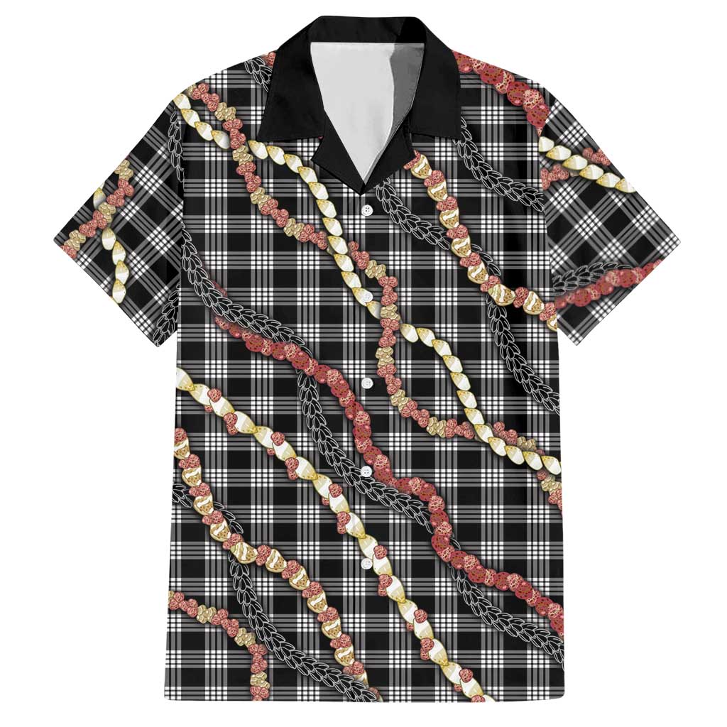 Hawaii Palaka Niihau Shell Lei Hawaiian Shirt Tropical Island Plaid Patterns DT05