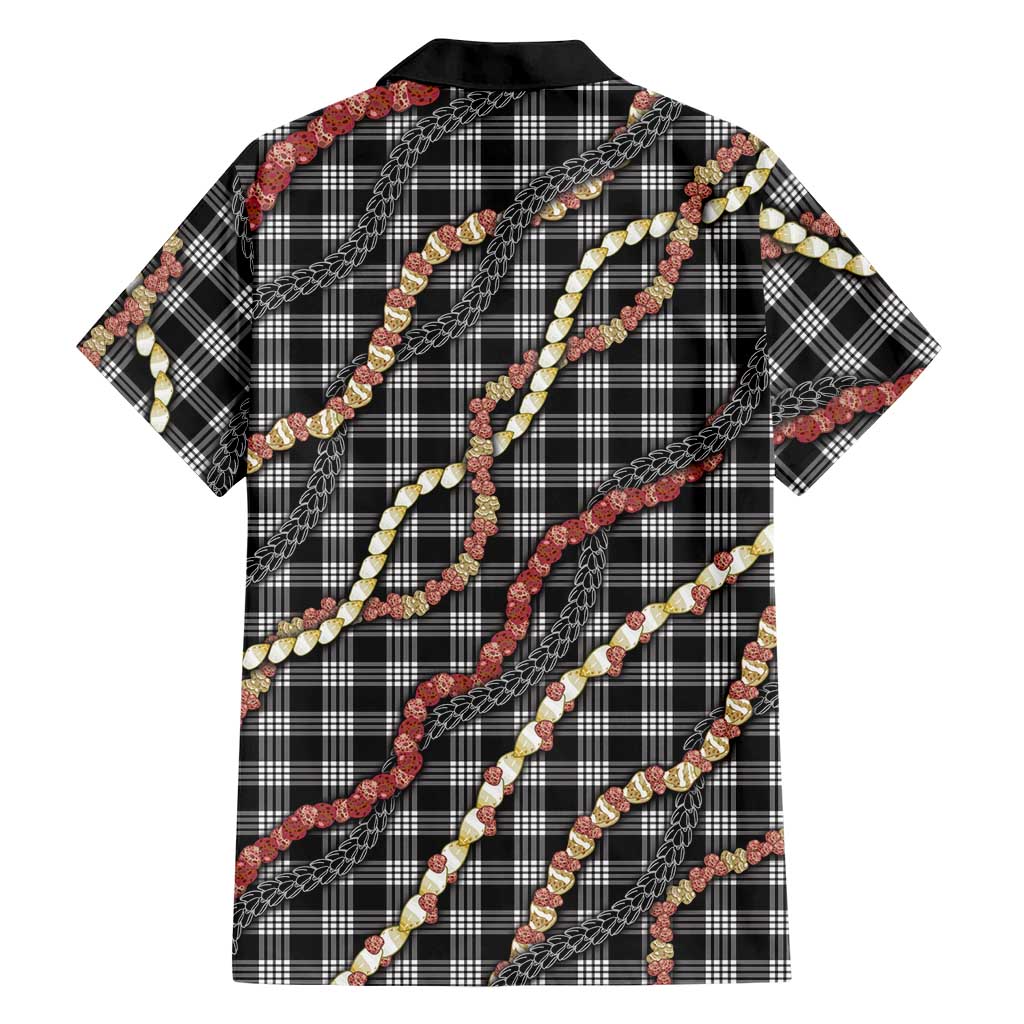 Hawaii Palaka Niihau Shell Lei Hawaiian Shirt Tropical Island Plaid Patterns DT05