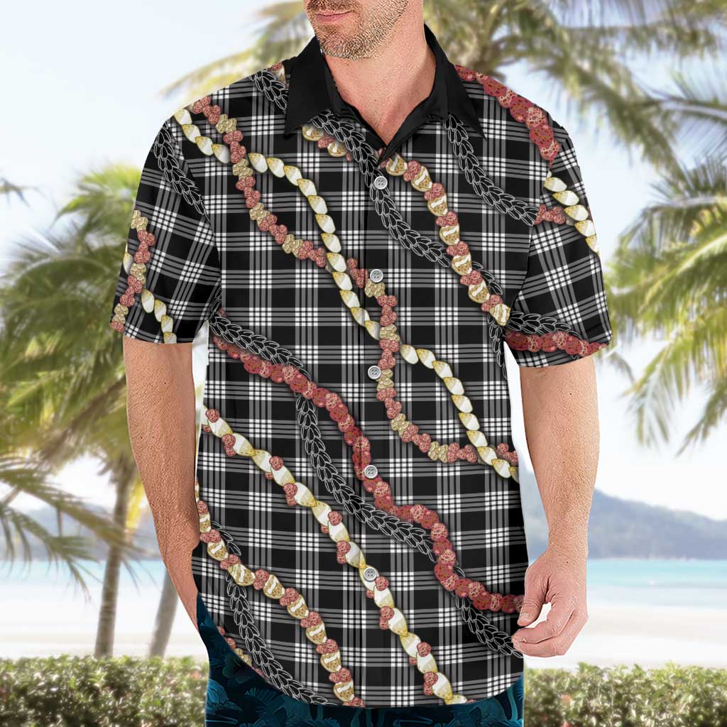 Hawaii Palaka Niihau Shell Lei Hawaiian Shirt Tropical Island Plaid Patterns DT05