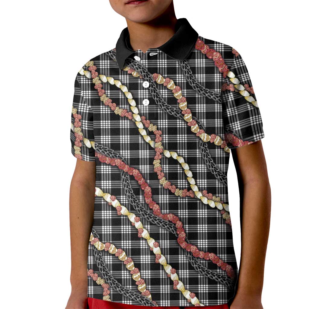 Hawaii Palaka Niihau Shell Lei Kid Polo Shirt Tropical Island Plaid Patterns DT05