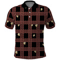 Hawaii Palaka Kahelelani Shell Lei Costume Polo Shirt Plaid Patterns DT05