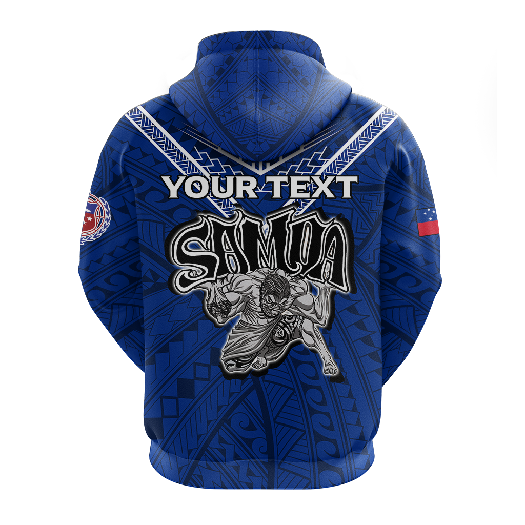 Custom Toa Samoa Rugby Hoodie Samoan Warrior Pride LT12
