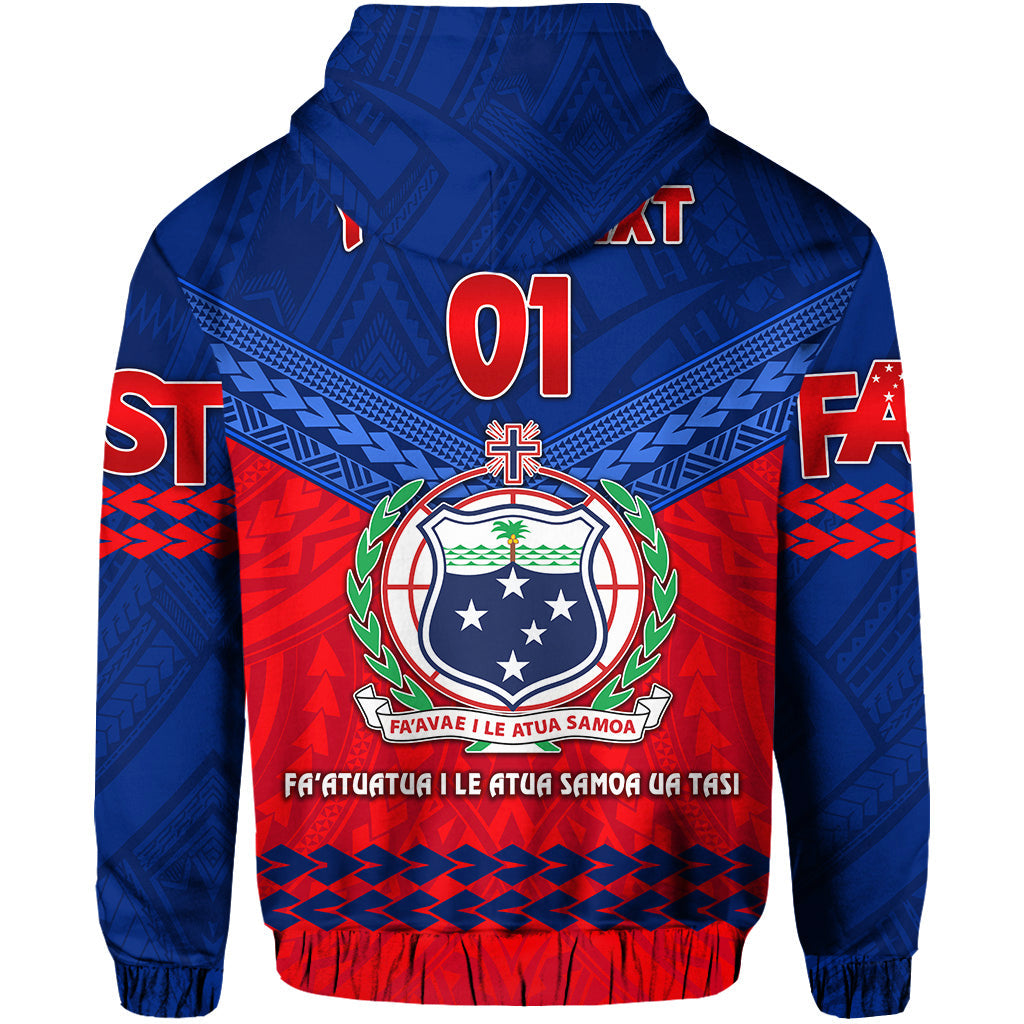 Custom Samoa FAST Party Zip Hoodie Simple Style LT8