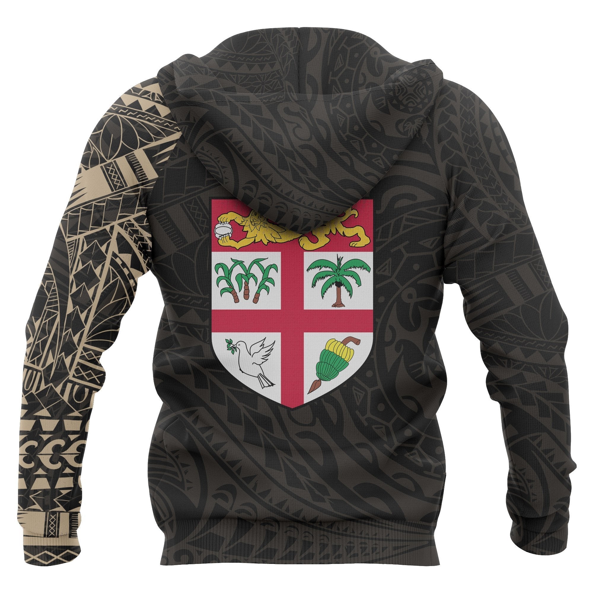 FIji Hoodie Fiji Polynesian Tattoo Style