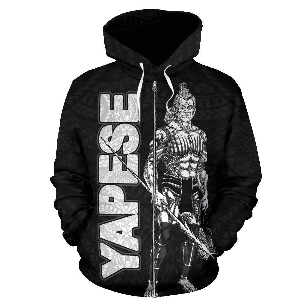Yap Polynesian Zip up Hoodie Micronesia Yapese Warrior