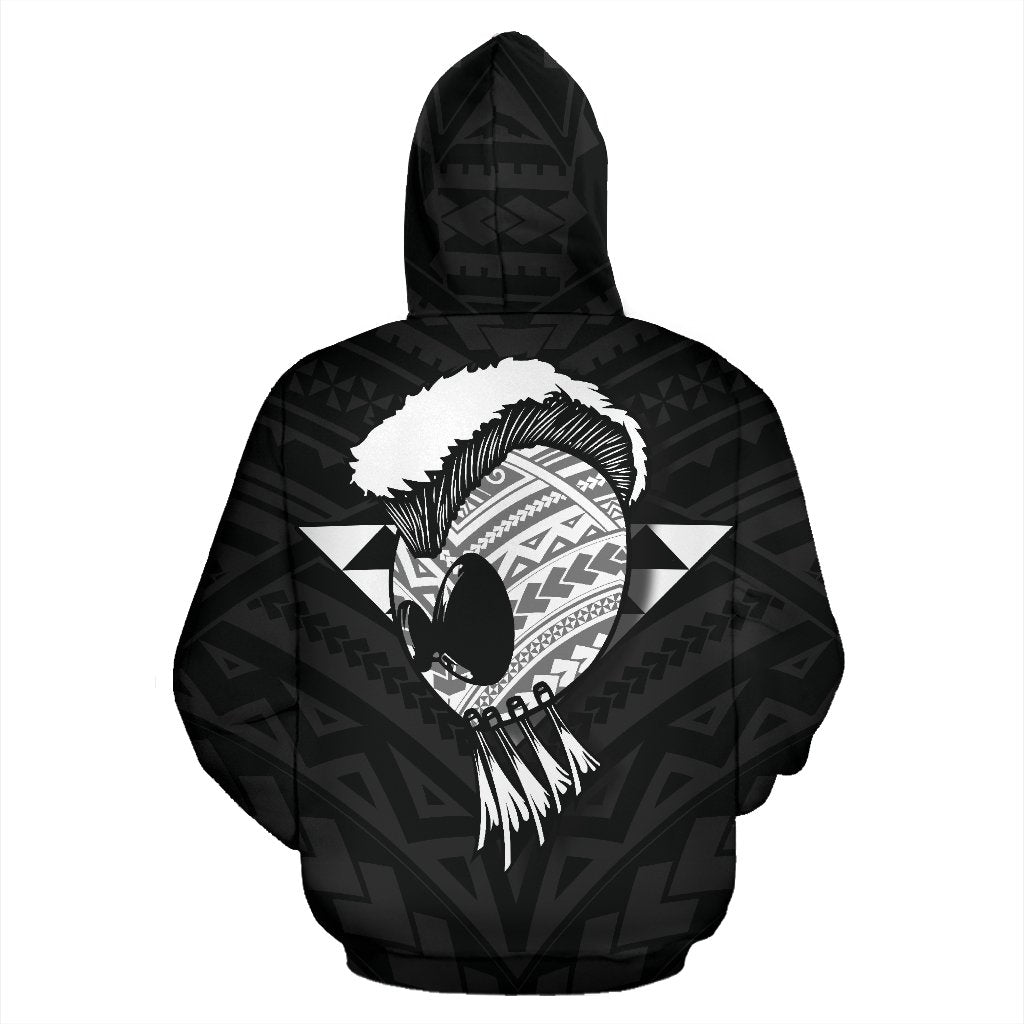 Polynesian Helmet Kanaka Warrior Hawaii Zip Hoodie