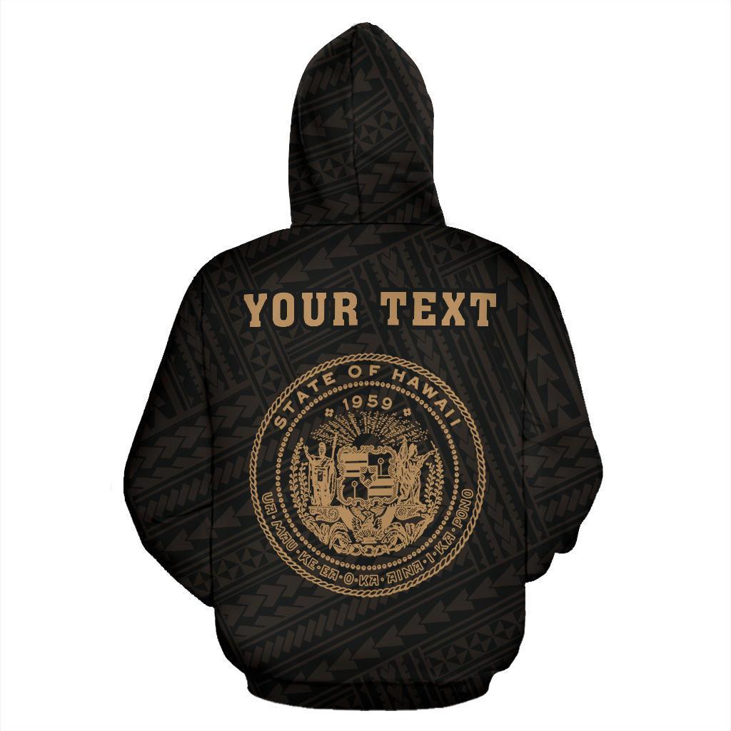 Polynesian Kakau Seal of Hawaii Custom Hoodie Gold