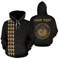 Polynesian Kakau Seal of Hawaii Custom Hoodie Gold