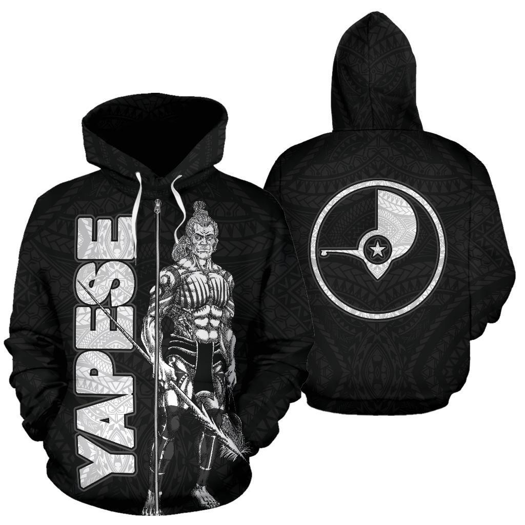 Yap Polynesian Zip up Hoodie Micronesia Yapese Warrior