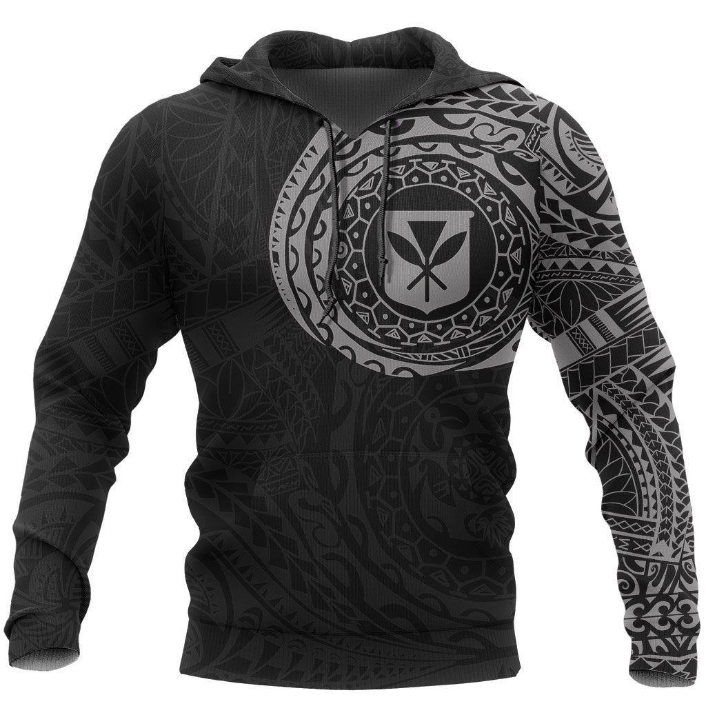 Custom Polynesian Hoodie Kanaka Maoli Flag Polynesian Tattoo Style Special Version