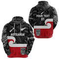 Custom Maori Aotearoa Haka Hoodie New Zealand Simple, Custom Text and Number LT8