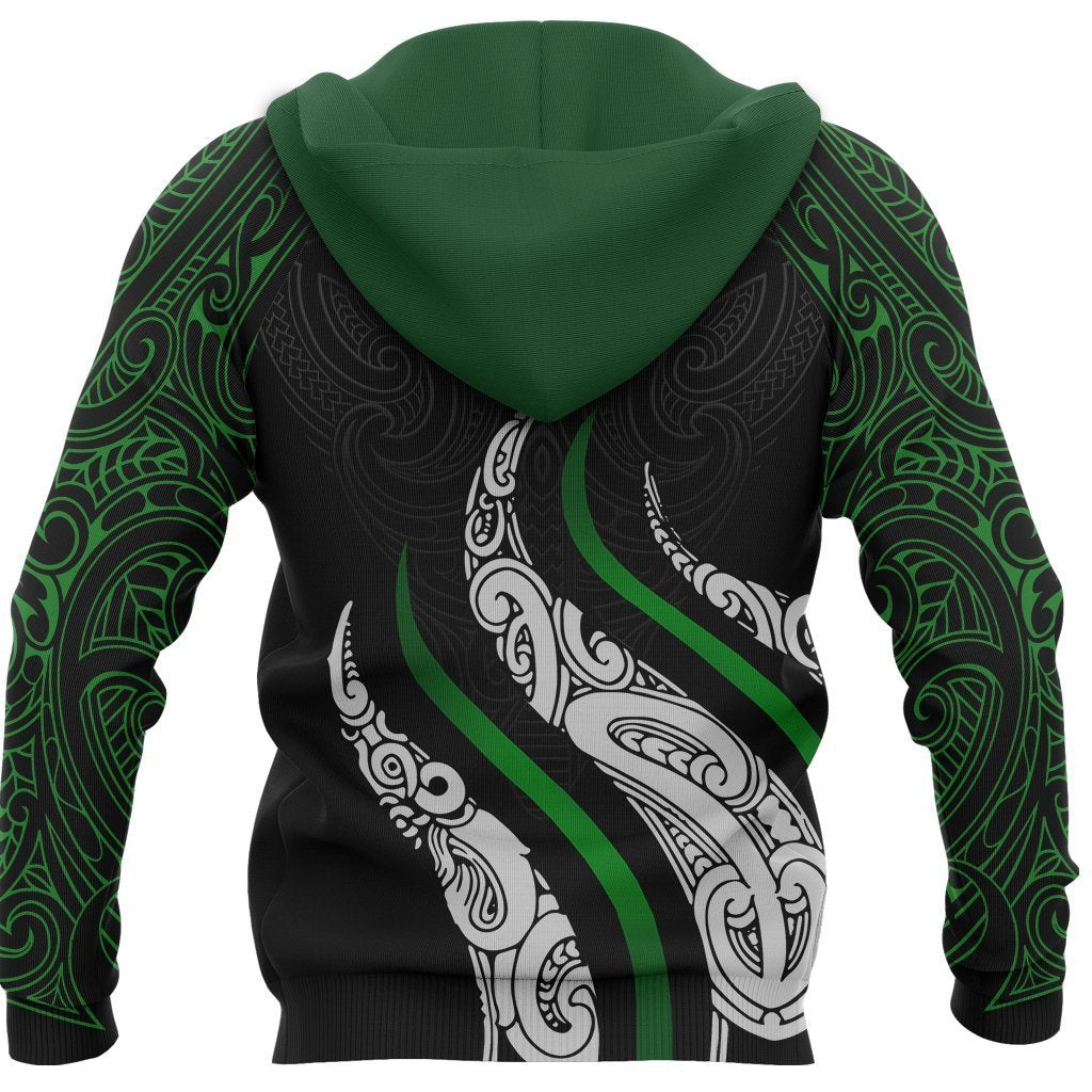 New Zealand Maori Hoodie, Aotearoa Koru Fire Style Hoodie