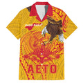 Personalized American Samoa Fautasi Race Hawaiian Shirt Aeto Pago Pago with Eagle Samoan Tribal Patterns LT03