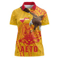 Personalized American Samoa Fautasi Race Women Polo Shirt Aeto Pago Pago with Eagle Samoan Tribal Patterns LT03