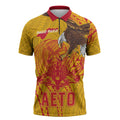 Personalized American Samoa Fautasi Race Zipper Polo Shirt Aeto Pago Pago with Eagle Samoan Tribal Patterns LT03