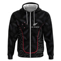 Custom New Zealand Rugby Zip Hoodie Maori All Black Championship 2024 and Silver Fern LT03