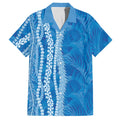 Hawaii Prince Kuhio Hawaiian Shirt Blue Hawaiian Lau Maia With Leis LT05