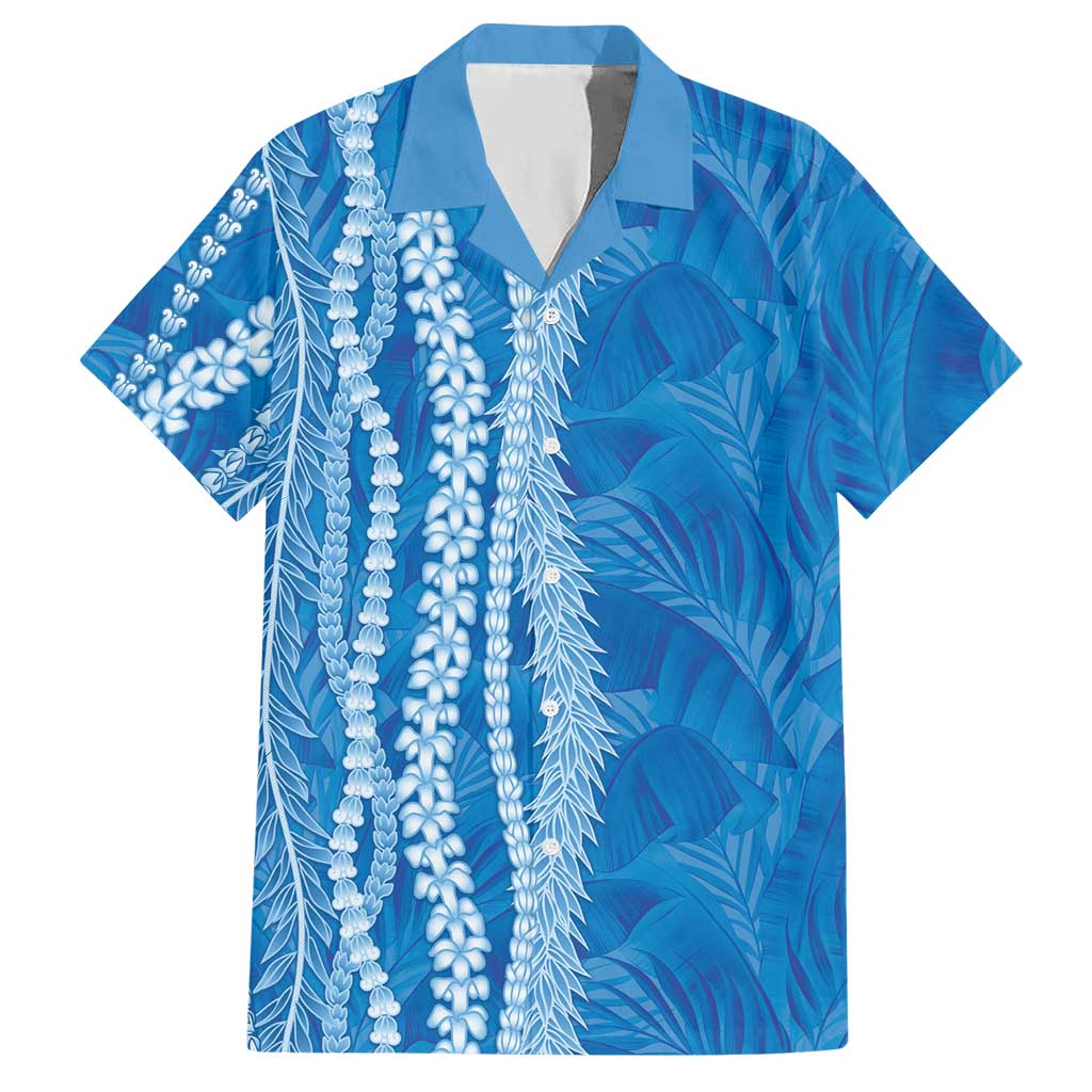 Hawaii Prince Kuhio Hawaiian Shirt Blue Hawaiian Lau Maia With Leis LT05