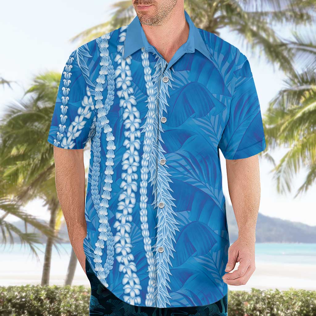 Hawaii Prince Kuhio Hawaiian Shirt Blue Hawaiian Lau Maia With Leis LT05