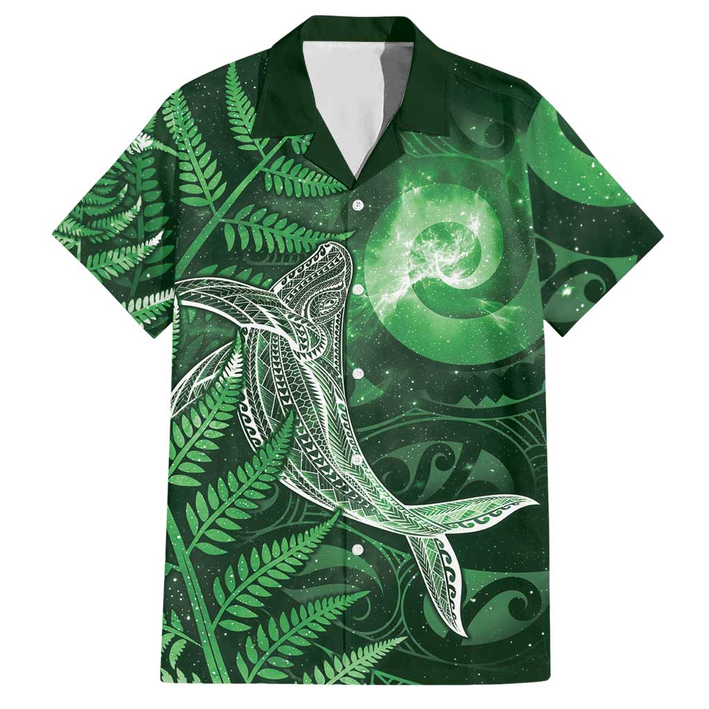 New Zealand Matariki Hawaiian Shirt Maori Koru With Humpback Whale Green LT05