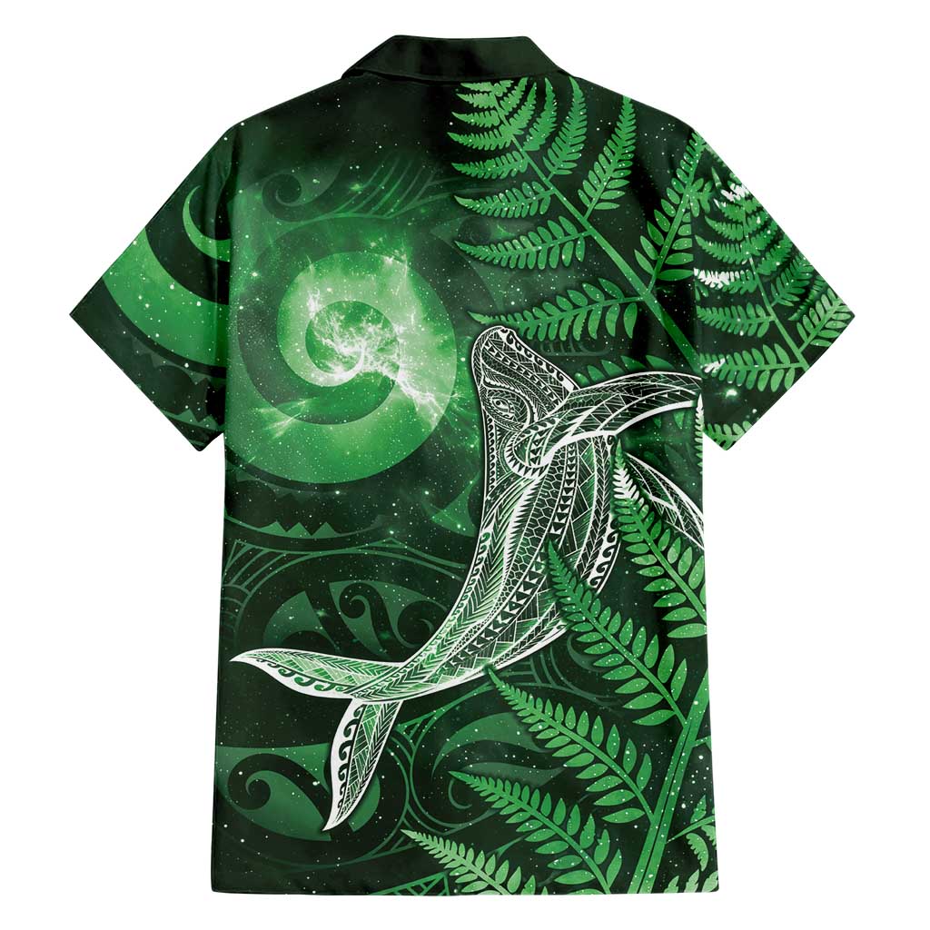 New Zealand Matariki Hawaiian Shirt Maori Koru With Humpback Whale Green LT05