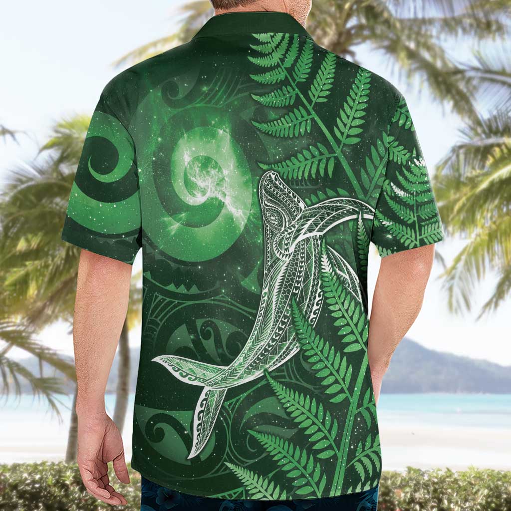 New Zealand Matariki Hawaiian Shirt Maori Koru With Humpback Whale Green LT05
