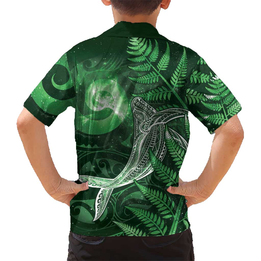 New Zealand Matariki Hawaiian Shirt Maori Koru With Humpback Whale Green LT05
