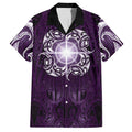New Zealand Matariki Waipunarangi Hawaiian Shirt Maori Moko Purple Galaxy LT05