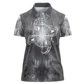 New Zealand Matariki Ururangi Women Polo Shirt Maori Moko Grey Galaxy LT05
