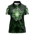 New Zealand Matariki Tupuarangi Women Polo Shirt Maori Moko Green Galaxy LT05