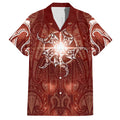 New Zealand Matariki Pohutukawa Hawaiian Shirt Maori Moko Red Galaxy LT05