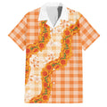 Orange Hawaii Palaka Hawaiian Shirt Hawaiian Ilima Lei LT05