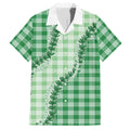 Green Hawaii Palaka Hawaiian Shirt Hawaiian Pikake Lei LT05