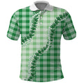 Green Hawaii Palaka Polo Shirt Hawaiian Pikake Lei LT05