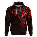 New Zealand Hoodie Maori Matariki Galaxy Sky Red LT6