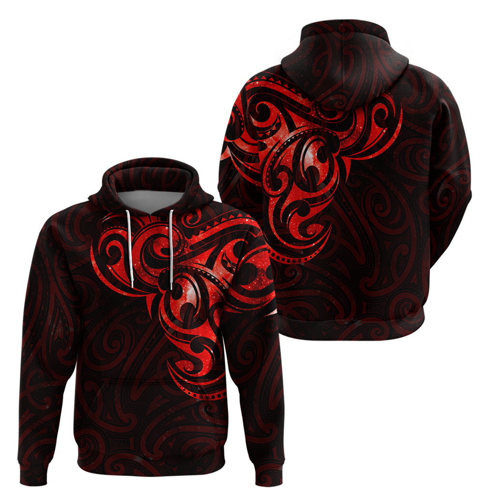New Zealand Hoodie Maori Matariki Galaxy Sky Red LT6