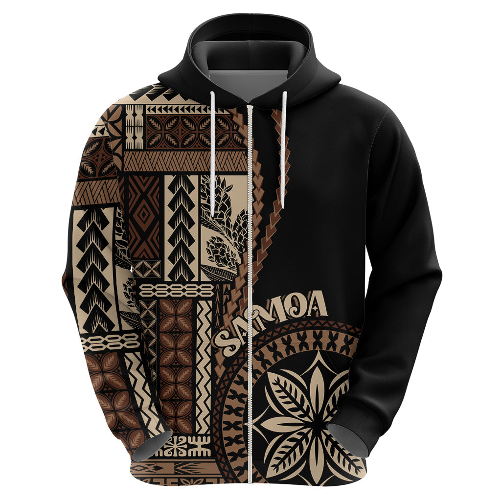 Samoa Siapo Motif Hoodie Classic Style - Black Ver LT7