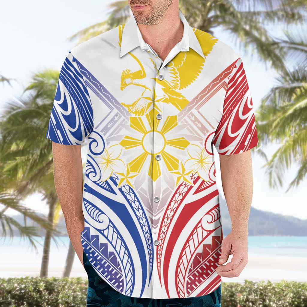Philippines Tribal Sun Personalized Hawaiian Shirt Hunting Eagle LT7